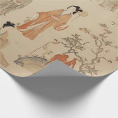 Tang Dynasty Handmaidens Gift Wrap Cadeaupapier (Hoek)