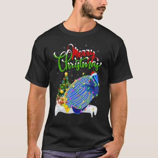 Tang Fish Xmas Decorations Tang Fish Kerstmis T-shirt (Voorkant)