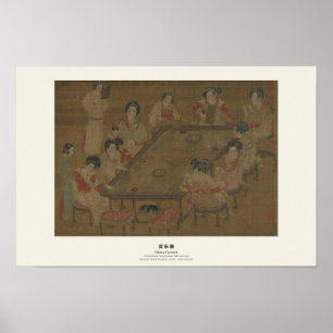 Tang hofdames - Chinese paleisconcertposter Poster