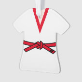Tang Soo Do 1e GUP Red Belt gepersonaliseerd Ornament (voorkant)