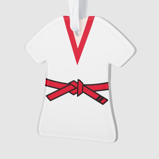 Tang Soo Do 1e GUP Red Belt gepersonaliseerd Ornament (voorkant)