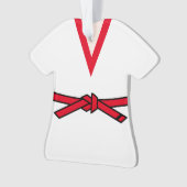 Tang Soo Do 2e GUP Red Belt gepersonaliseerd Ornament (voorkant)