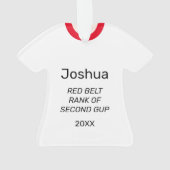 Tang Soo Do 2e GUP Red Belt gepersonaliseerd Ornament (achterkant)