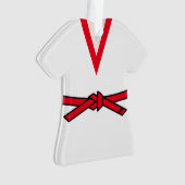 Tang Soo Do 2e GUP Red Belt gepersonaliseerd Ornament (voorkant)