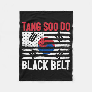 Tang Soo Do Black Belt Karate Fighter Koreaanse Ma Fleece Deken