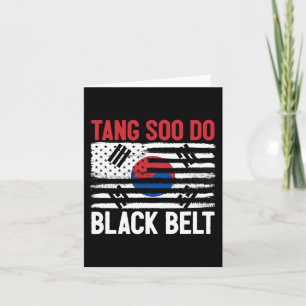 Tang Soo Do Black Belt Karate Fighter Koreaanse Ma Kaart