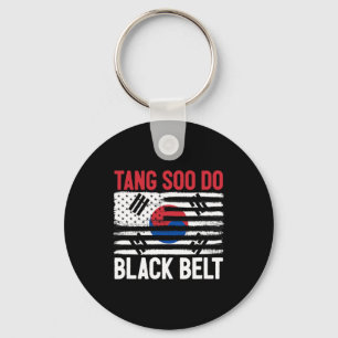 Tang Soo Do Black Belt Karate Fighter Koreaanse Ma Sleutelhanger
