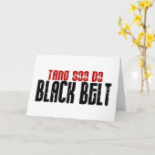 Tang Soo Do Black Belt Karate Kaart (Gele Bloem)