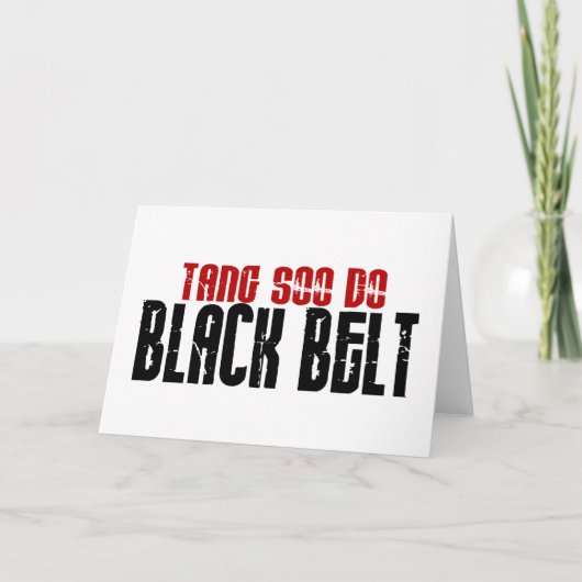 Tang Soo Do Black Belt Karate Kaart (Voorkant)