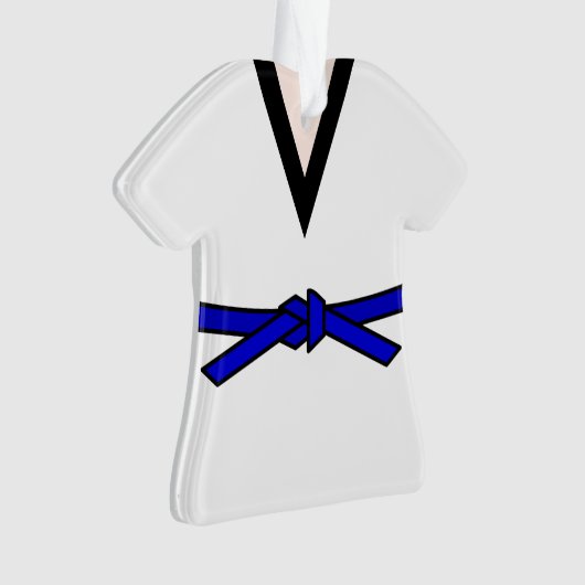 Tang Soo Do Blue Belt op maat Ornament (voorkant)