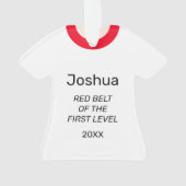 Tang Soo Do Martial Arts Red Belt gepersonaliseerd Ornament (achterkant)