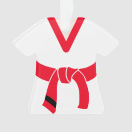 Tang Soo Do Martial Arts Red Belt gepersonaliseerd Ornament