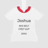 Tang Soo Do Red Belt 1e GUP gepersonaliseerd Ornament (achterkant)