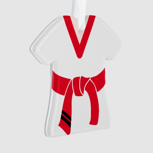Tang Soo Do Red Belt 1e GUP gepersonaliseerd Ornament (voorkant)