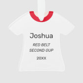 Tang Soo Do Red Belt 2e GUP gepersonaliseerd Ornament (achterkant)