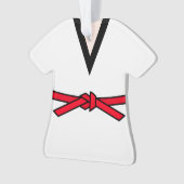 Tang Soo Do Red Belt op 2e niveau Ornament (voorkant)