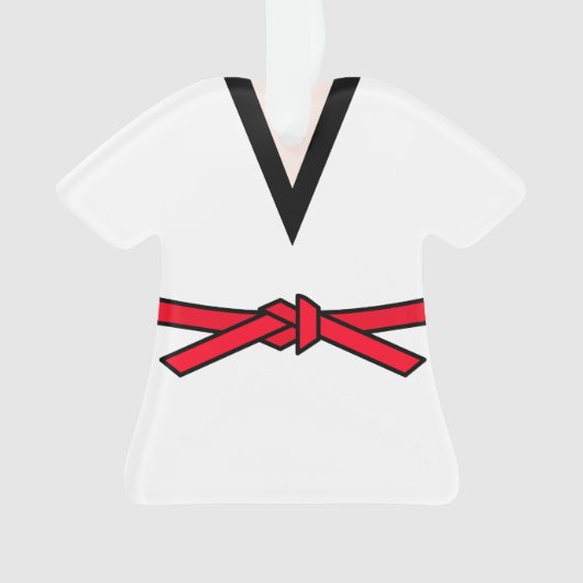 Tang Soo Do Red Belt op 2e niveau Ornament (voorkant)