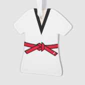 Tang Soo Do Red Belt op het eerste niveau Ornament (voorkant)