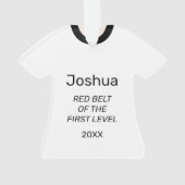 Tang Soo Do Red Belt op het eerste niveau Ornament (achterkant)