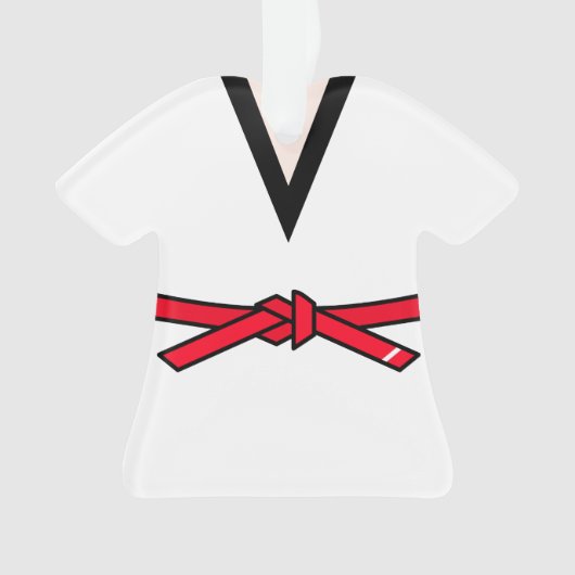 Tang Soo Do Red Belt op het eerste niveau Ornament (voorkant)