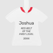 Tang Soo Do Red Belt op het eerste niveau Ornament (achterkant)