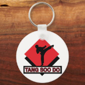 Tang Soo Do red diamant Sleutelhanger (Voorkant)