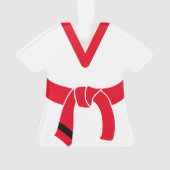 Tang Soo Do Rode Martial Arts Belt gepersonaliseer Ornament (voorkant)