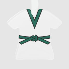 Tang Soo doet de 6e groene gordel met naam Ornament
