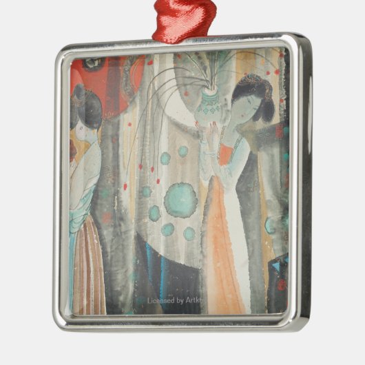 Tang Women Metalen Ornament (Links)