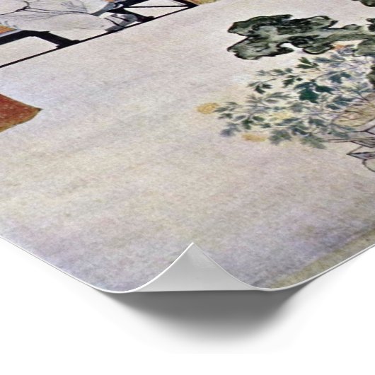 Tang Yin - De dichter en twee beleefden Poster (Hoek)