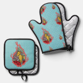 Tanga de zeepaard ovenwant & pannenlap set (Voorkant / Achterkant)