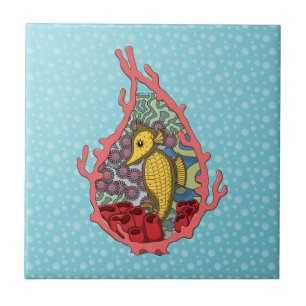 Tanga de zeepaard tegeltje