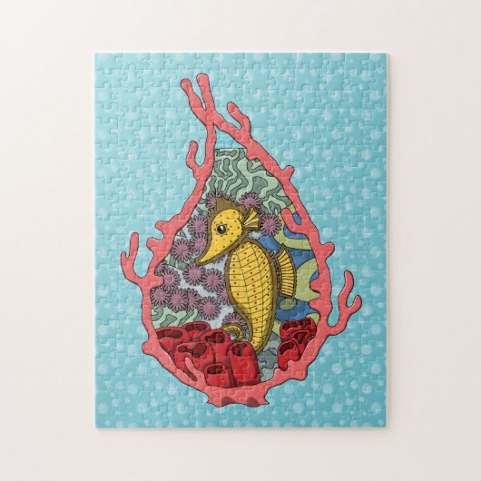 Tanga de zeepaardpuzzel legpuzzel (Verticaal)