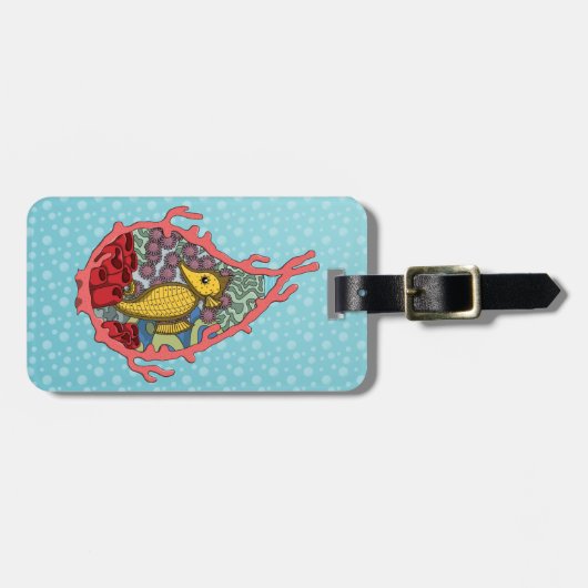 Tanga het zeepaardje Bagagelabel (Voorkant horizontaal)