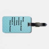 Tanga het zeepaardje Bagagelabel (Achterkant horizontaal)