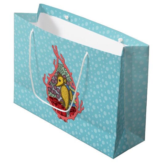 Tanga the Seahorse Gift Bag Large Cadeautasje (Voorkant Gekanteld)