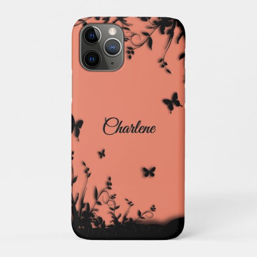 Tangarine Butterfly Garden Aangepast Case-Mate iPhone Case (Achterkant)