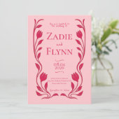 Tangelo Collectie huwelijksuitnodiging Kaart (Staand voorkant)