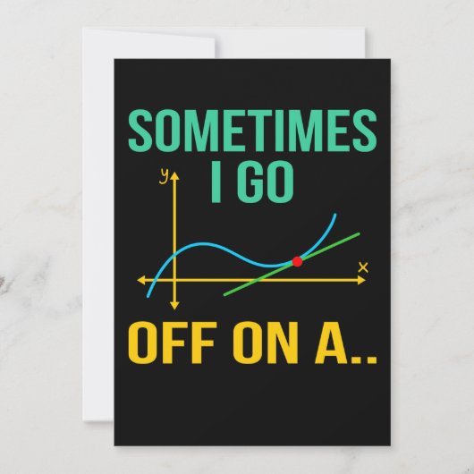 Tangent Wiskunde docent wiskunde Wiskunde student Bedankkaart (Voorkant)