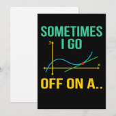 Tangent Wiskunde docent wiskunde Wiskunde student Bedankkaart (Voorkant / Achterkant)