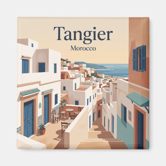 Tanger Marokko Magneet (Voorkant)