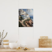 Tanger Marokko Schilderij Kunst Print Poster (Keuken)