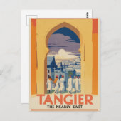 Tanger Vintage Travel Poster Briefkaart (Voorkant / Achterkant)