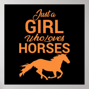 Tangerine A Girl die van paarden houdt Poster