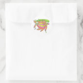 Tangerine, aardbei en Limoen Ronde Sticker (Tas)