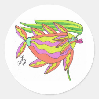 Tangerine, aardbei en Limoen Ronde Sticker