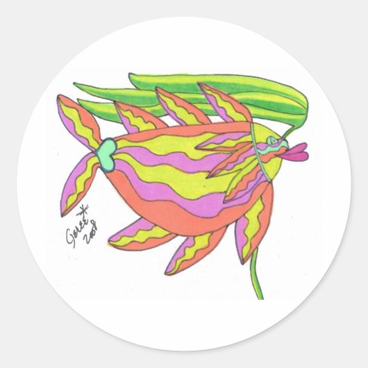 Tangerine, aardbei en Limoen Ronde Sticker (Voorkant)