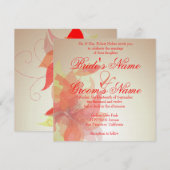 Tangerine Abstracte Floral Kaart (Voorkant / Achterkant)