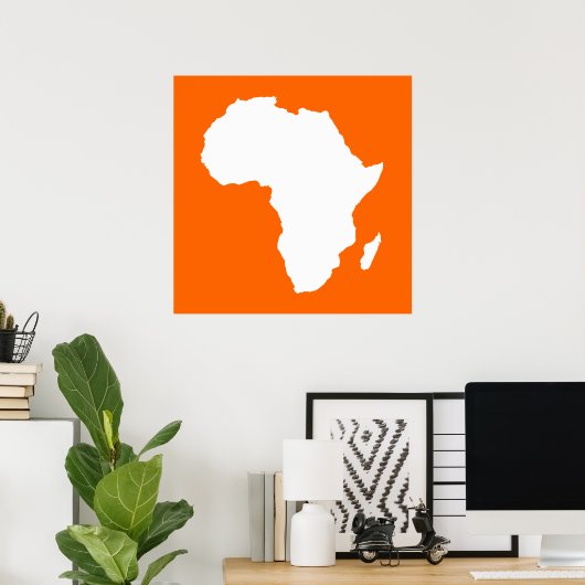 Tangerine Audacious Africa Poster (Thuiskantoor)