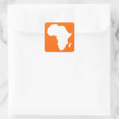 Tangerine Audacious Africa Vierkante Sticker (Tas)